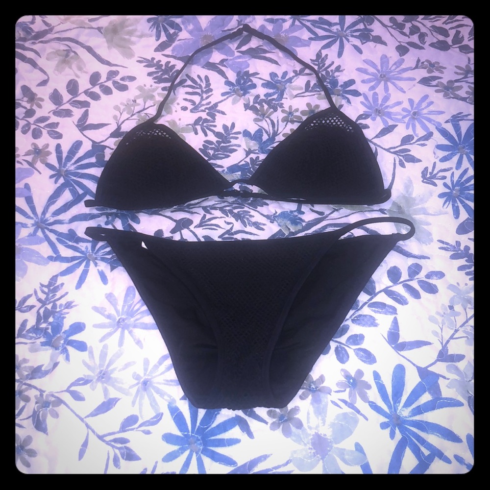 VS Black Mesh Triangle Bikini